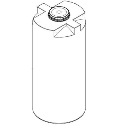 Picture of Vertical Closed Top Tank, White 1.9 sg - 720 US Gallons / 2700 Liters