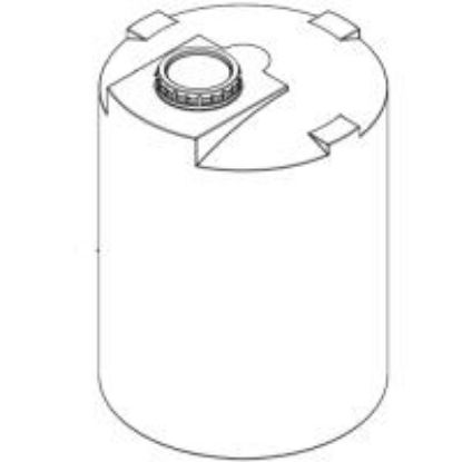 Picture of Vertical Closed Top Tank, White 1.9 sg - 960 US Gallons / 3600 Liters