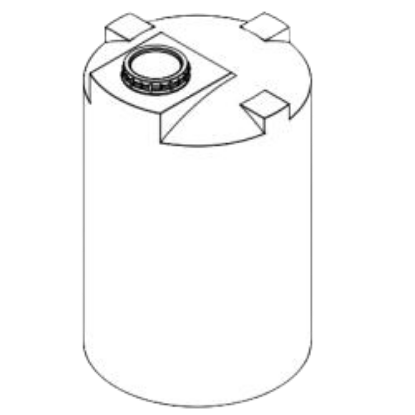 Picture of Vertical Closed Top Tank, White 1.9 sg - 1200 US Gallons / 4500 Liters