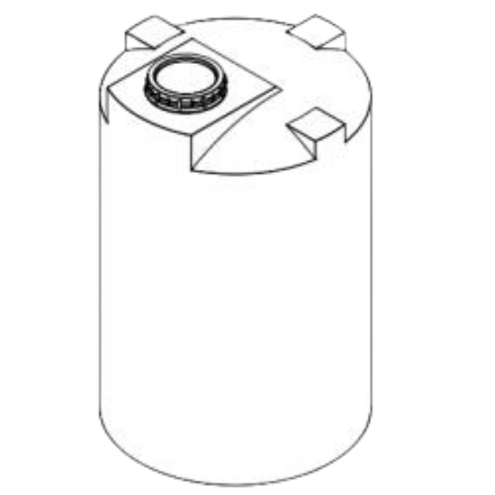 Picture of Vertical Closed Top Tank, White 1.9 sg - 1200 US Gallons / 4500 Liters