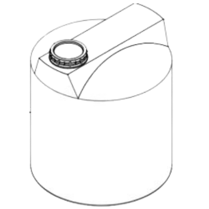Picture of Vertical Closed Top Tank, White 1.9 sg - 1200 US Gallons / 4500 Liters