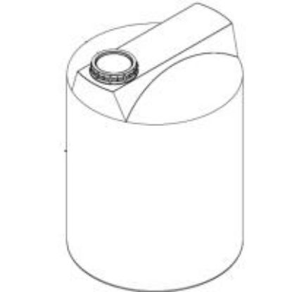 Picture of Vertical Closed Top Tank, White 1.9 sg - 1500 US Gallons / 5678 Liters