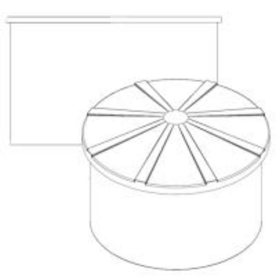 Picture of Vertical Open Top Tank, White 1.9 sg - 264 US Gallons / 1000 Liters