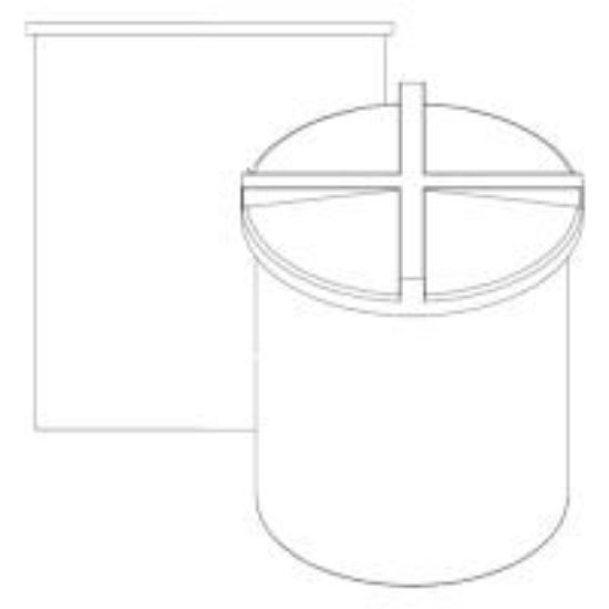 Picture of Vertical Open Top Tank, White 1.9 sg - 288 US Gallons / 1080 Liters