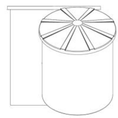 Picture of Vertical Open Top Tank, White 1.5 sg - 600 US Gallons / 2200 Liters