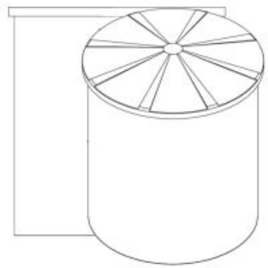 Picture of Vertical Open Top Tank, White 1.9 sg - 1200 US Gallons / 4500 Liters