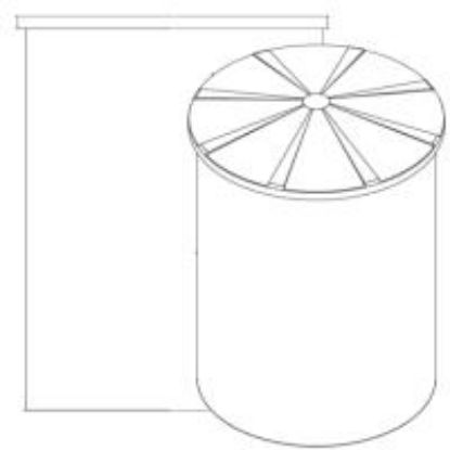 Picture of Vertical Open Top Tank, White 1.5 sg - 1500 US Gallons / 5600 Liters