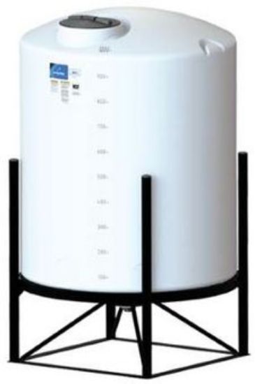 Picture of Close Top Cone Bottom Tank, White 1.7 sg. Steel Stand Included - 6000 US Gallons / 22 712 Liters