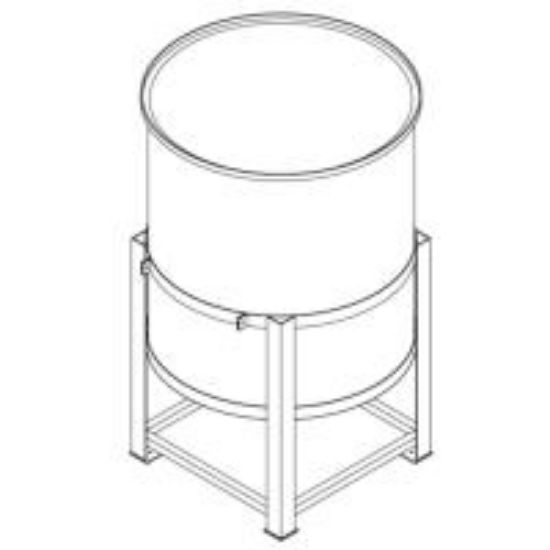 Picture of Open Top Cone Bottom Tank, White 1.5 sg. Steel Stand Included - 600 US Gallons / 2199 Liters