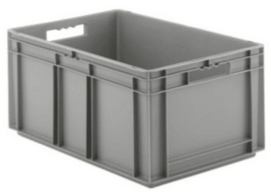 Picture of Industrial Straight Walls Container  24" x 16" x 12.6", Gray