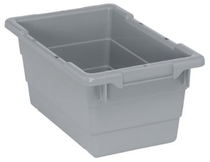 Image de Bac Empilable en Croisé 17" x 11" x 8", Gris