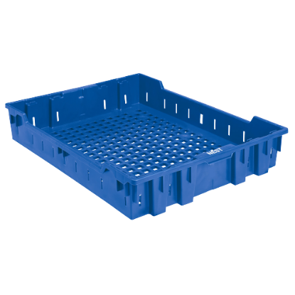 Picture of Vented Food Grade Container 28" x 22" x 5", Blue