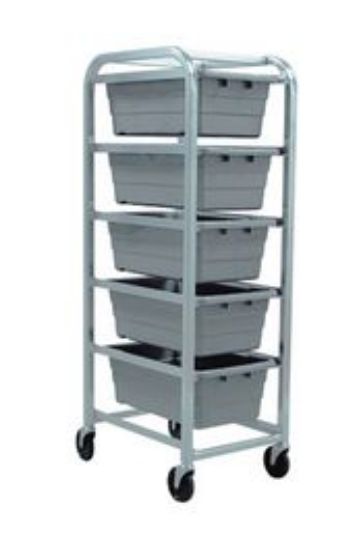 Image de Étagère Mobile en Aluminium incluant 5 Bacs CS Gris