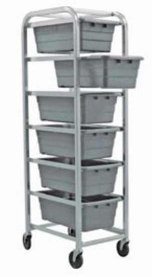 Image de Étagère Mobile en Aluminium incluant 6 Bacs CS Gris