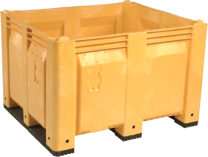 Picture of Plastic Pallet Box- Stackable 40" x 48" x 31", Yellow