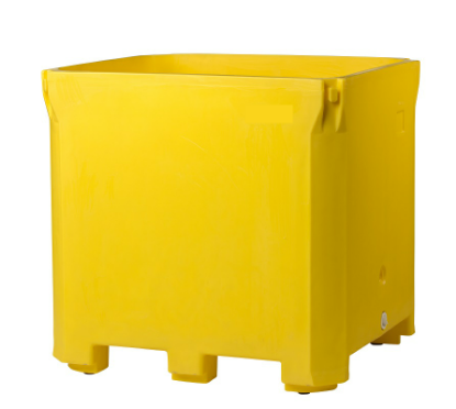 Picture of Triple Wall Bin With Leg 42" x 48" x 46", Yellow