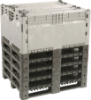 Picture of Foldable Pallet Boxes, Vented Walls, 40" x 48" x 50", Gray
