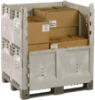 Picture of Foldable Pallet Boxes, Solid Walls, 40" x 48" x 50", Gray