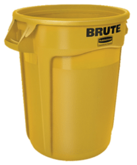 Picture of Round "Brute" Container 20 US Gallons, Yellow
