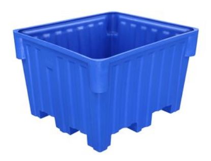 Picture of Plastic Pallet Boxes- Tapered Walls 42" x 48" x 30", Blue