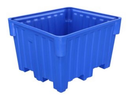 Picture of Plastic Pallet Boxes- Tapered Walls 42" x 48" x 30", Blue