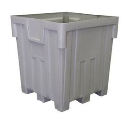 Picture of Plastic Pallet Boxes- Tapered Walls 44" x 44" x 46", Gray
