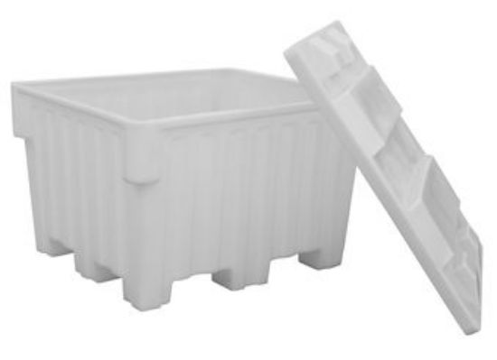 Picture of Plastic Pallet Boxes- Tapered Walls 42" x 48" x 30", White