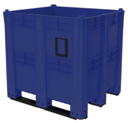 Picture of Plastic Pallet Boxes -Straight Walls 45" x 51" x 49", Blue