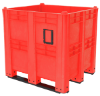 Picture of Plastic Pallet Boxes -Straight Walls 45" x 51" x 49", Red