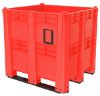 Image de Caisse-Palette en Plastique à Murs Droits 45" x 51" x 49", Rouge