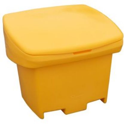 Picture of Sand and Salt Storage Bin, 155 Liters, 30" x 25" x 24", Yellow