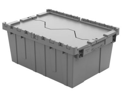 Picture of Attached Lids Container 21" x 15" x 09", Gray