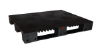 Picture of Reinforced Plastic Pallet, 40" x 48" Smooth Solid Deck, 3-runners Base, Black