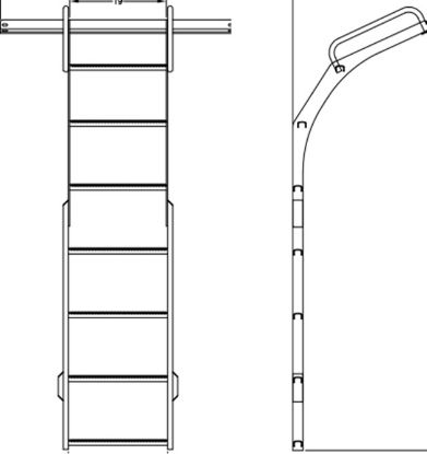 Picture of Galvanized Steel Ladder for EL Tanks of 2635 and 3135 US Gallons