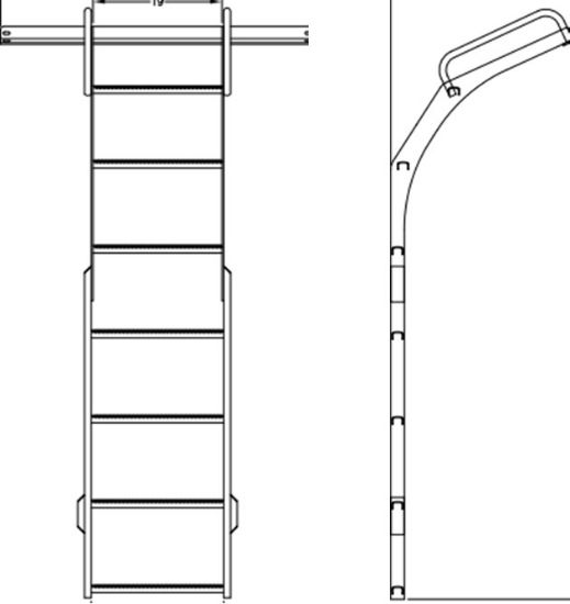 Picture of Galvanized Steel Ladder for EL Tanks of 2635 and 3135 US Gallons
