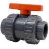 Image de Valve à Bille 1-1/2" Filetée Mâle x Fem NPT ou Embouts à Coller en PVC avec Joint EPDM