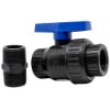 Image de Valve à Bille 1-1/2" Fileté Mâle x Femelle NPT en Polypropylène avec Joint EPDM