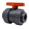 Image de Valve à Bille 1-1/4" Filetée Mâle x Fem NPT ou Embouts à Coller en PVC avec Joint EPDM