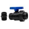 Image de Valve à Bille 1-1/4" Fileté Mâle x Femelle NPT en Polypropylène avec Joint EPDM