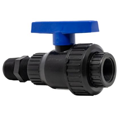 Picture of 1″ Polypropylene Ball Valve, Male x Fem NPT Thread, EPDM O-Ring