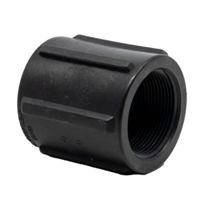 Picture of 1-1/2" Reinforced Polypropylene Pipe Coupling Female x Female NPT Thread