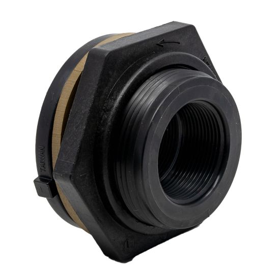 Image de Raccord Passe-Parois 1" Fileté  Femelle en Polypropylène avec Joint Viton