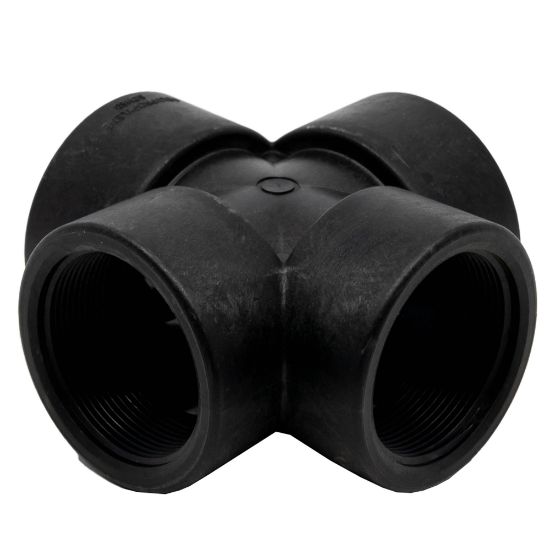 Picture of 2" Cross-Fitting, Reinforced Polypropylene, Female NPT Thread