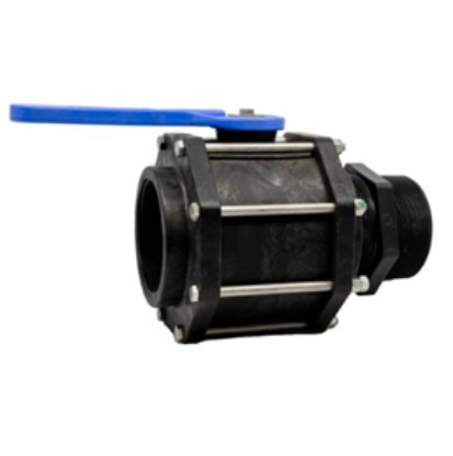 Picture of 4″ Reinforced Polypropylene Ball Valve, Male x Fem NPT Thread, EPDM O-Ring