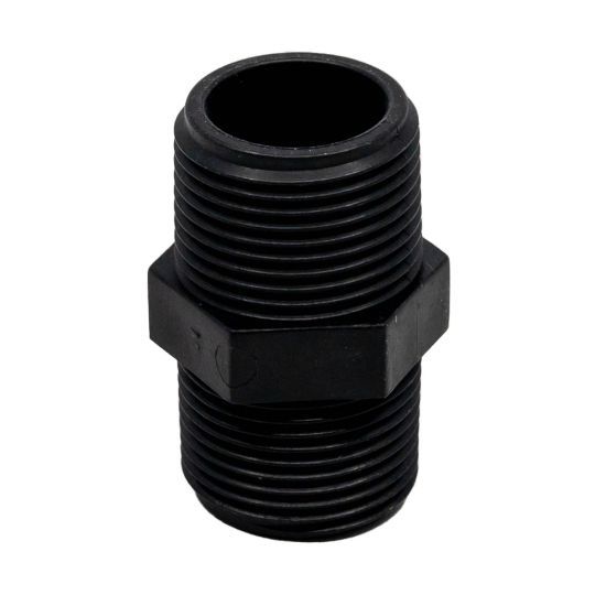 Picture of 1/2" Reinforced Polypropylene Pipe Nipple, Male x Male NPT Thread