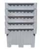 Gros bac en plastique alimentaire 42 x 48