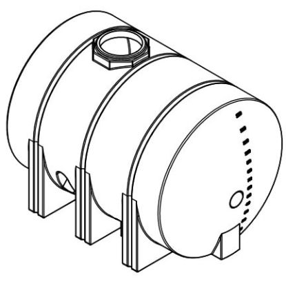 Réservoir Horizontal en Plastique de 5000 Litres